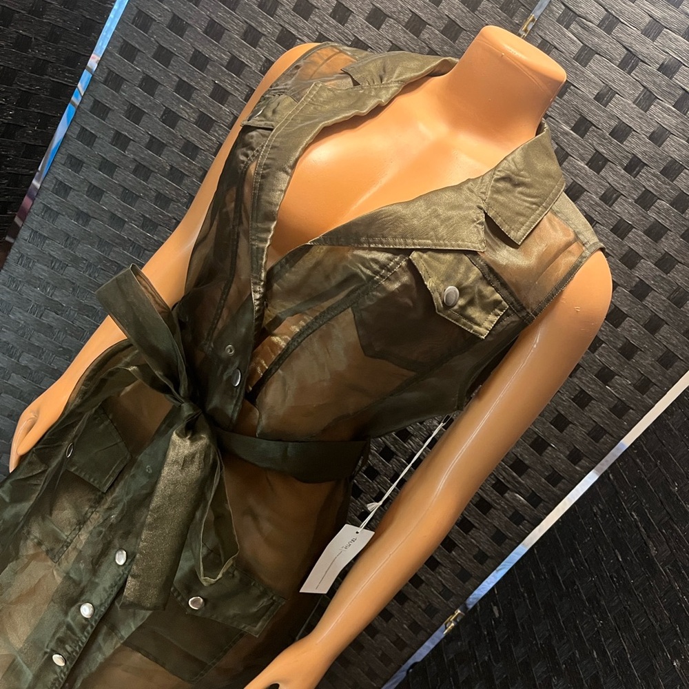 Truth NYC Olive Sheer Camisole Top